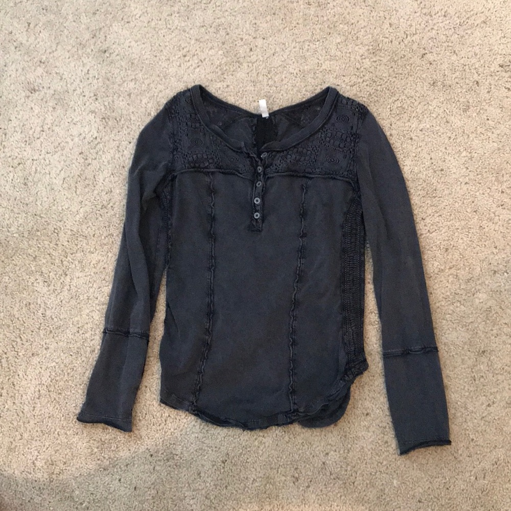 Free people Light black long sleeve